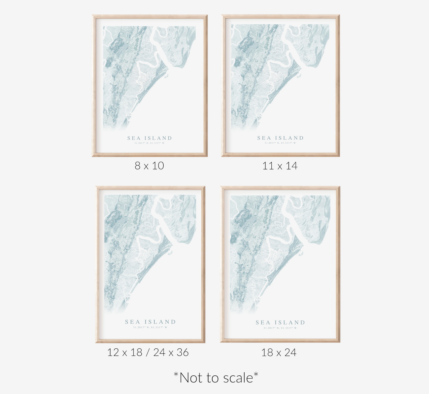 Sea Island Map Print