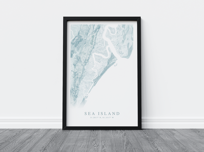 Sea Island Map Print