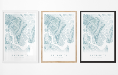 Brunswick GA Map Print