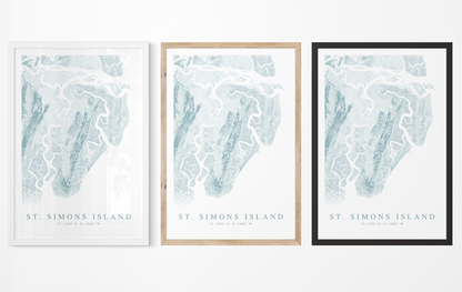 St. Simons Island Map Print