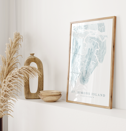 St. Simons Island Map Print