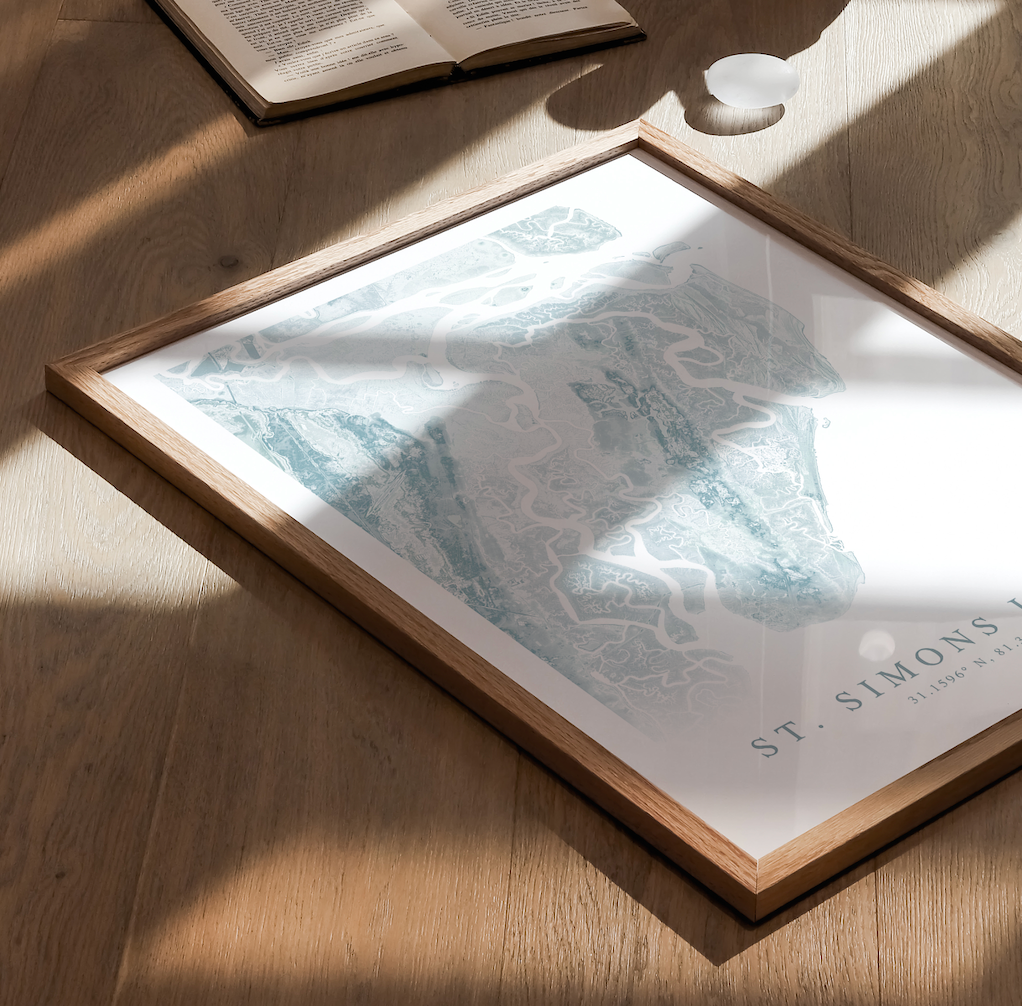 St. Simons Island Map Print