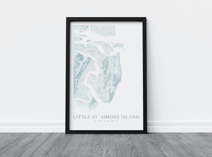 Little St. Simons Island Map Print