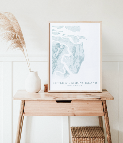 Little St. Simons Island Map Print