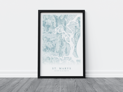 St. Marys GA Map Print