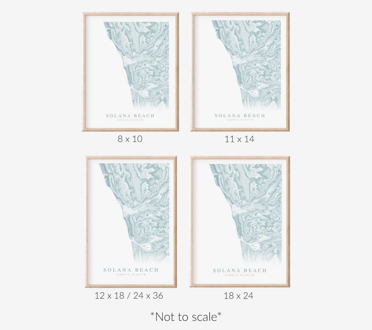 Solana Beach Map Print