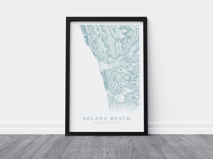 Solana Beach Map Print