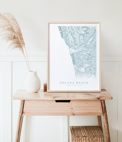 Solana Beach Map Print