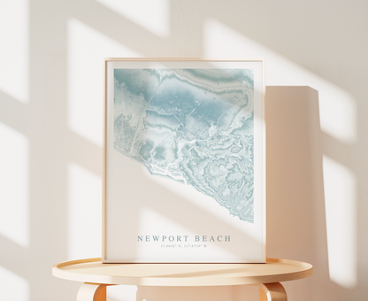 Newport Beach CA Map Print