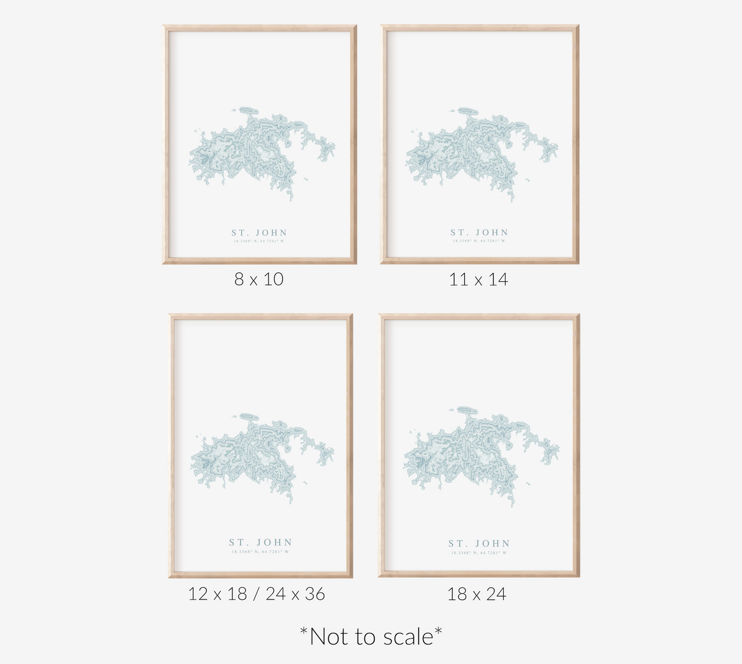 St. John USVI Map Print