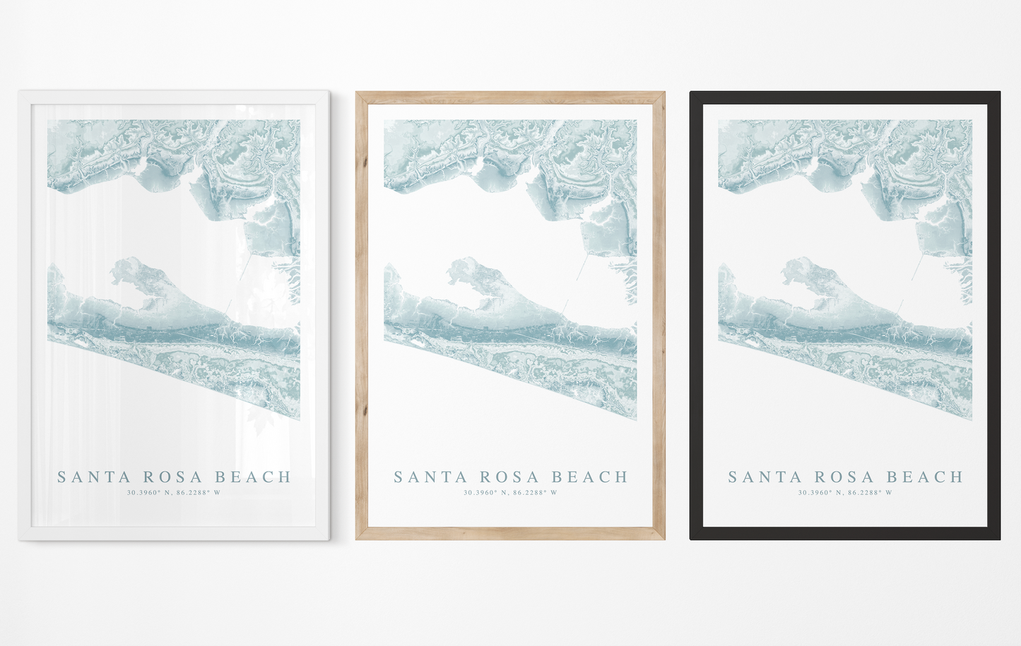 Santa Rosa Beach Map Print