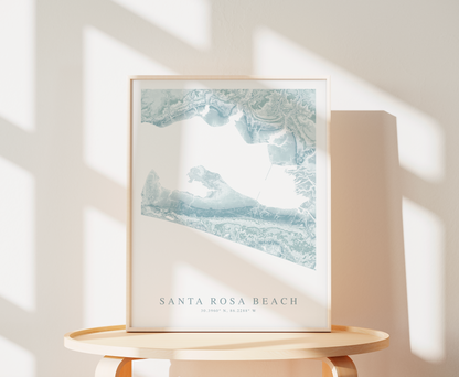 Santa Rosa Beach Map Print