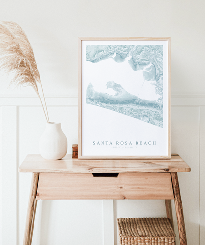 Santa Rosa Beach Map Print