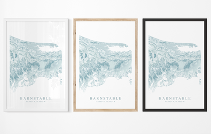 Barnstable Map Print