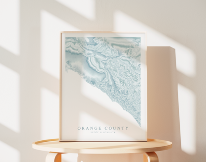 Orange County Map Print