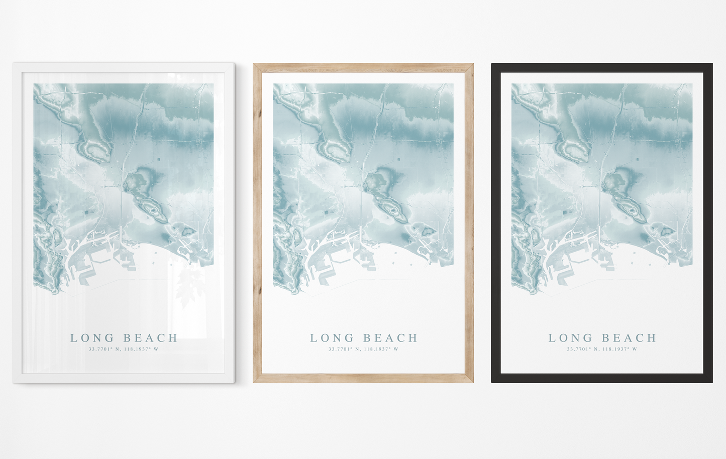 Long Beach CA Map Print