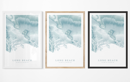 Long Beach CA Map Print