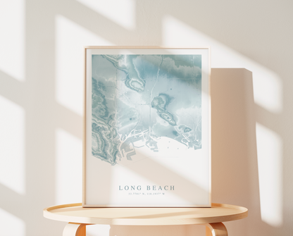 Long Beach CA Map Print