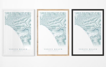 Venice Beach Map Print