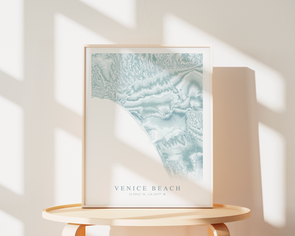 Venice Beach Map Print