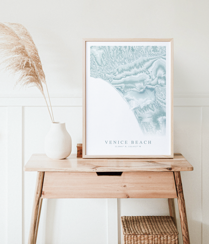 Venice Beach Map Print