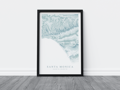 Santa Monica Map Print