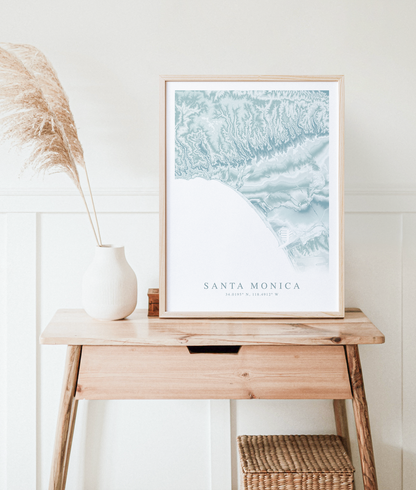 Santa Monica Map Print