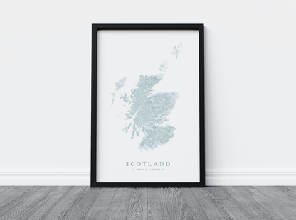 Scotland Map Print