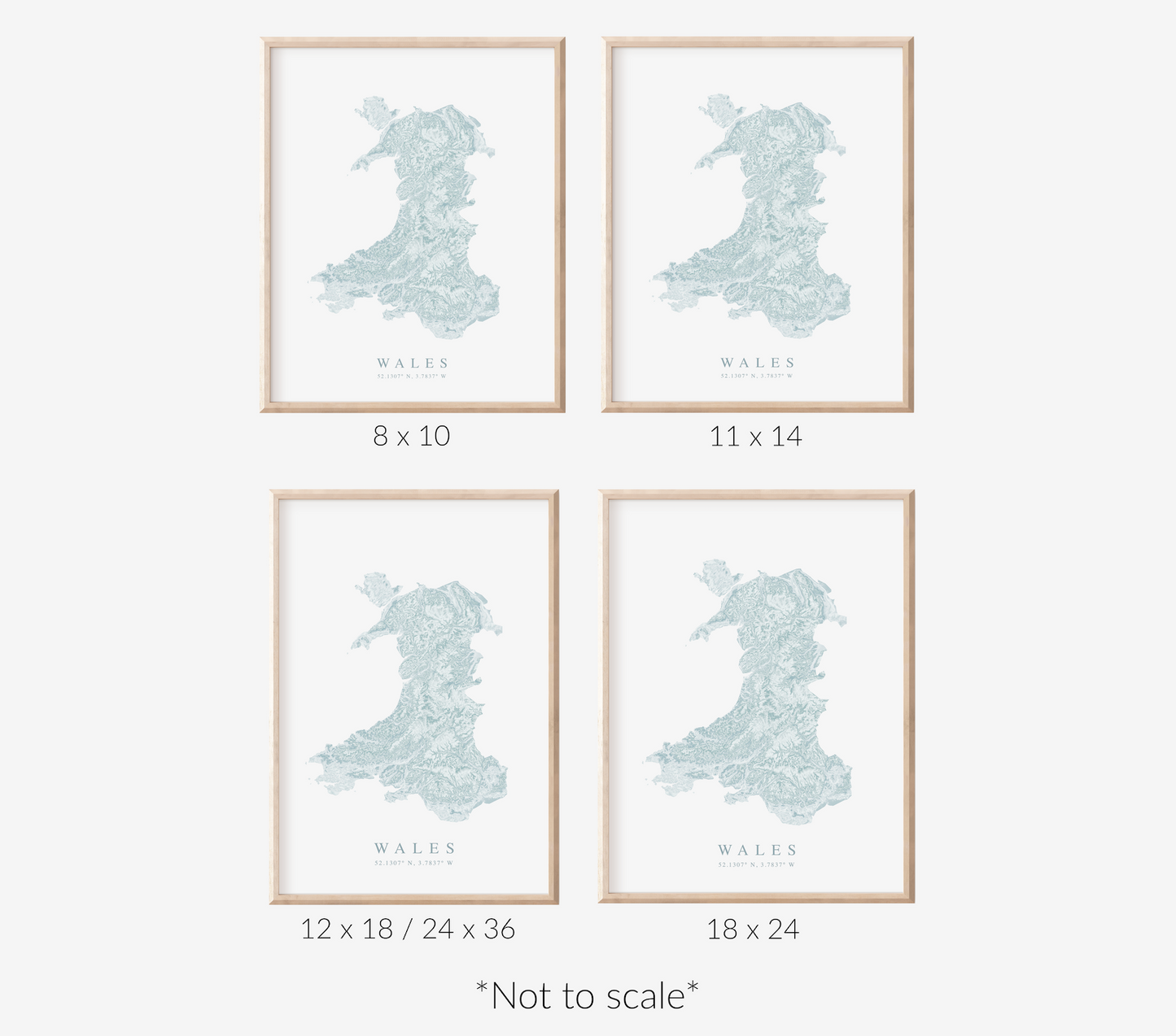 Wales Map Print