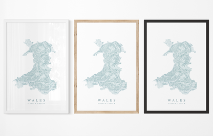 Wales Map Print