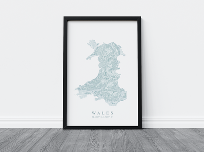 Wales Map Print