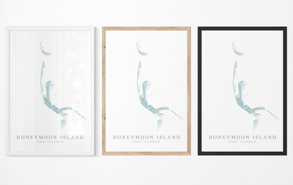 Honeymoon Island Map Print