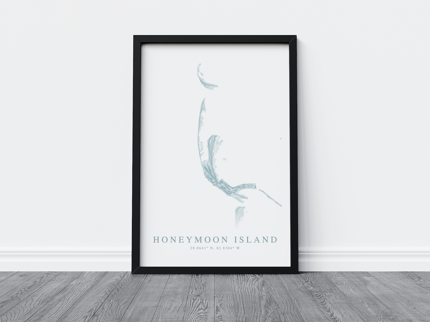 Honeymoon Island Map Print