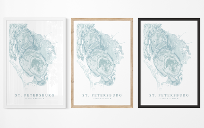 St. Petersburg Map Print