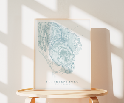 St. Petersburg Map Print