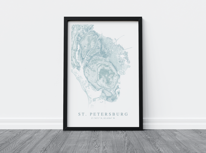 St. Petersburg Map Print