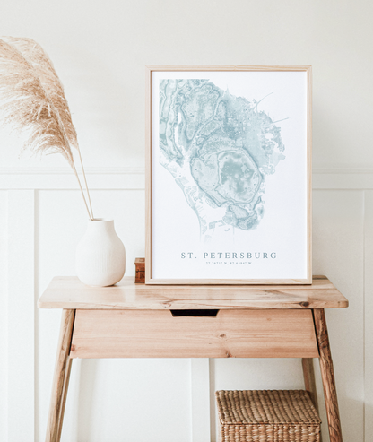 St. Petersburg Map Print