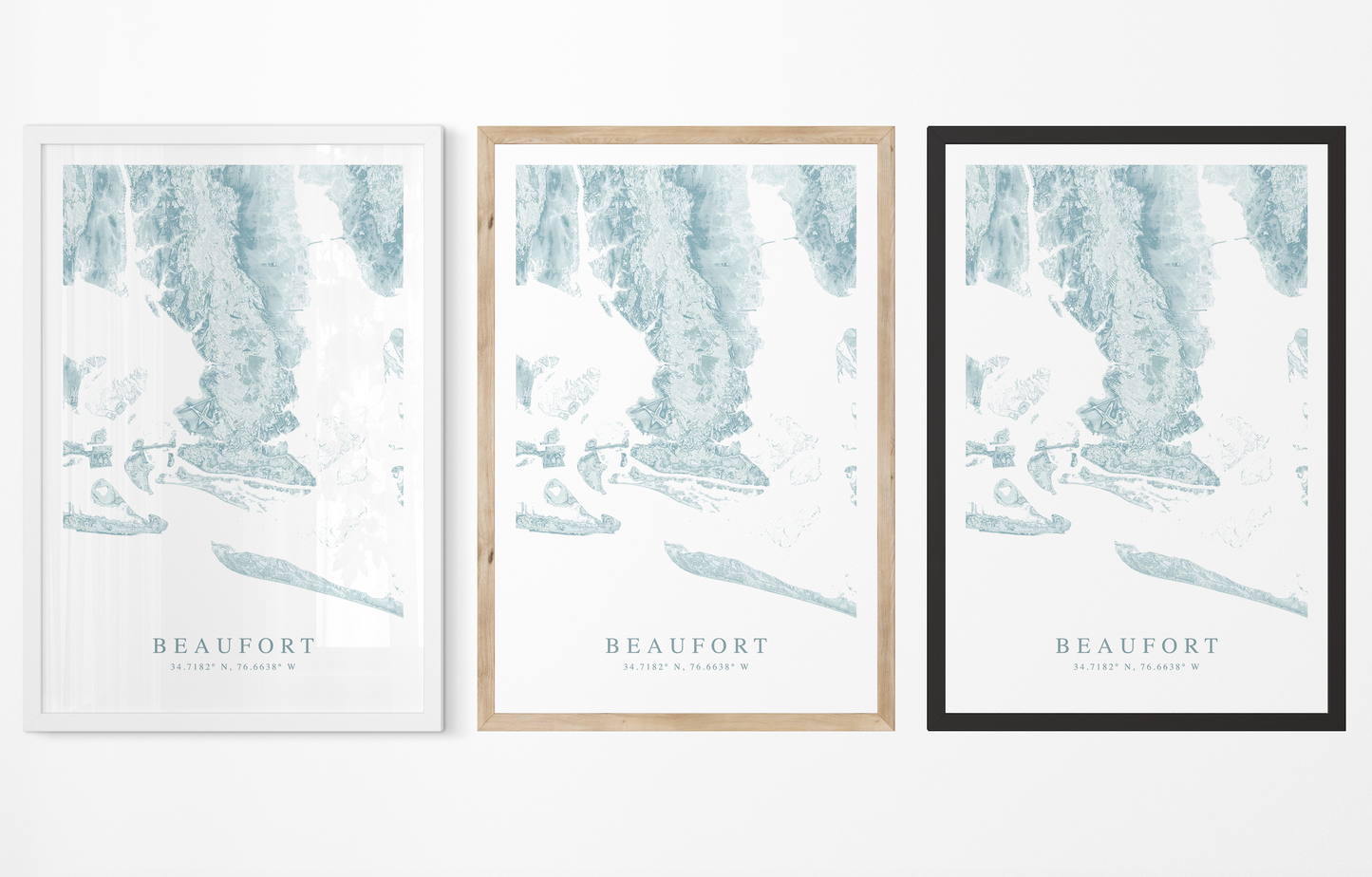 Beaufort NC Map Print