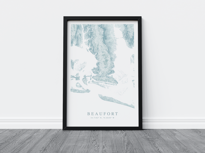 Beaufort NC Map Print