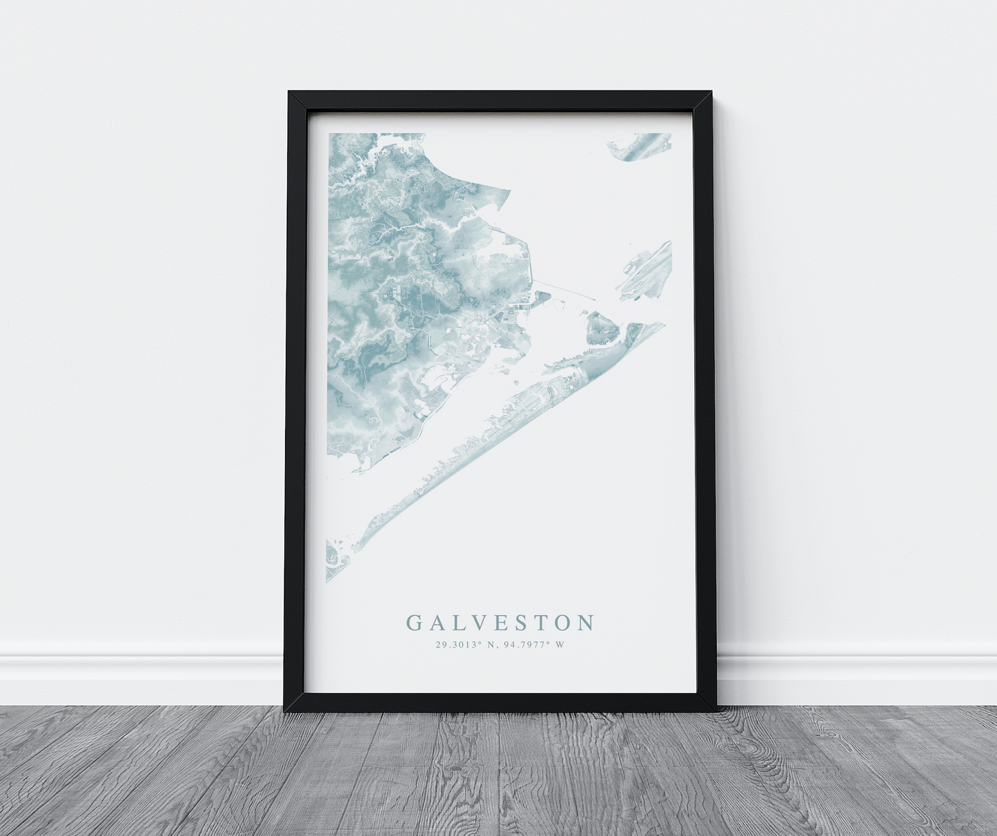 Galveston Map Print