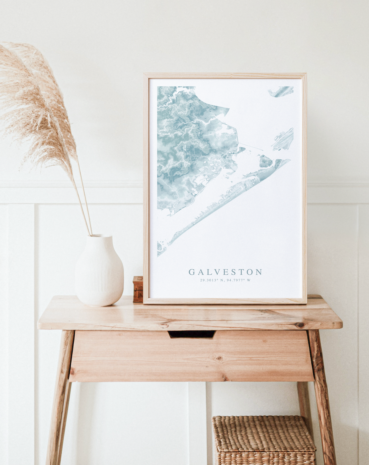 Galveston Map Print