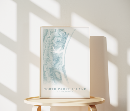 North Padre Island Map Print