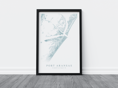 Port Aransas Map Print