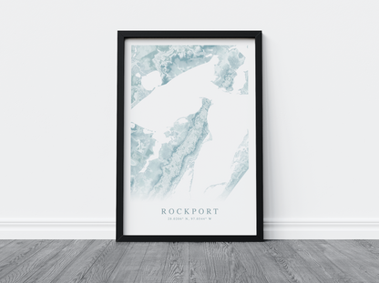 Rockport TX Map Print