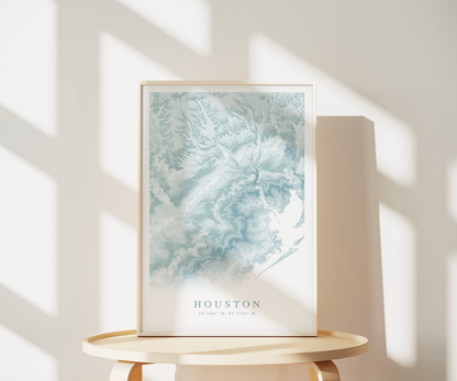 Houston Map Print