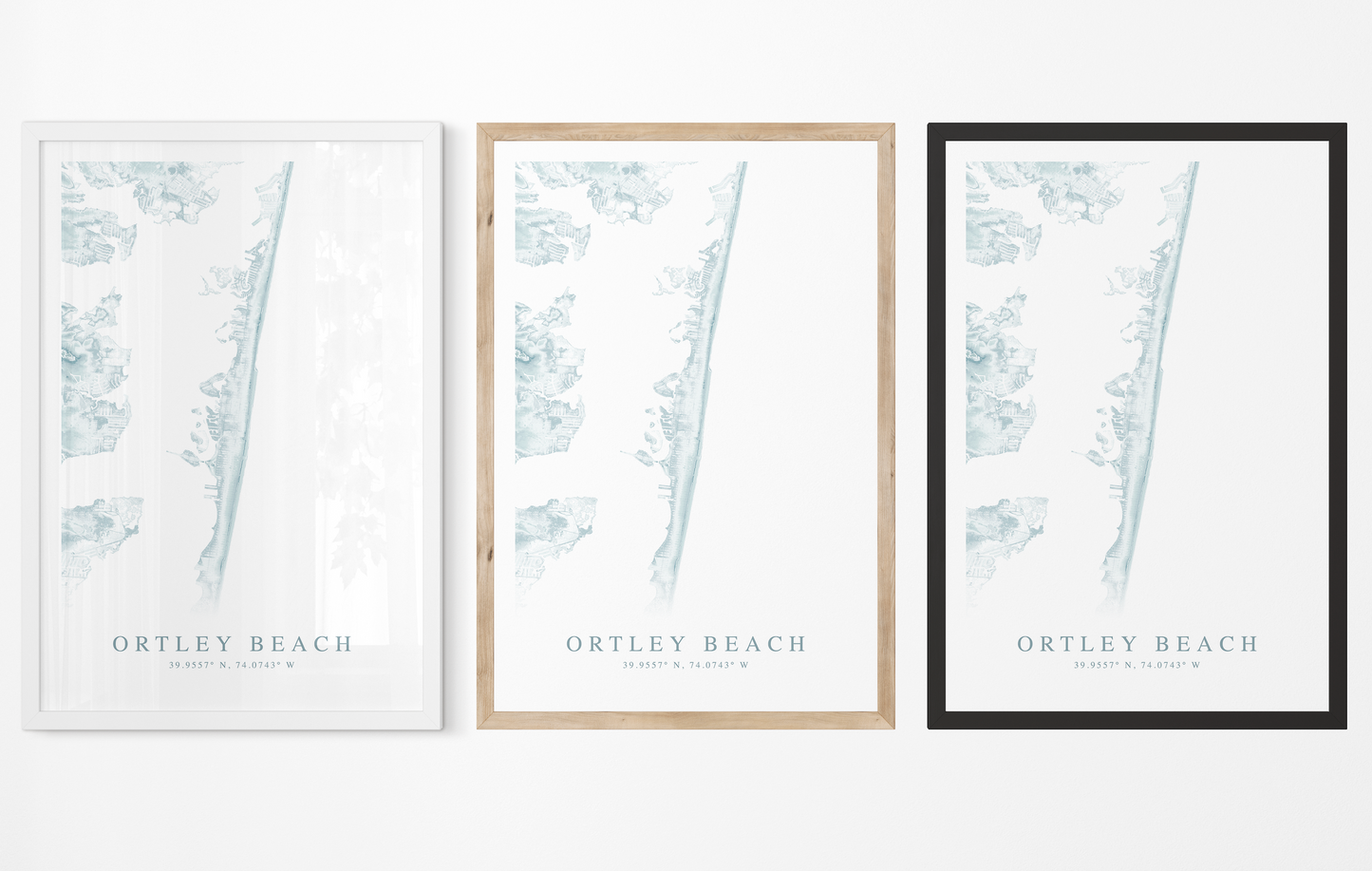 Ortley Beach Map Print