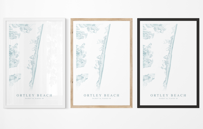 Ortley Beach Map Print