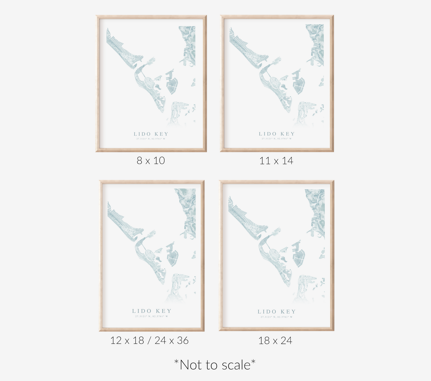 Lido Key Map Print