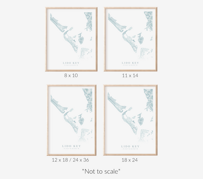 Lido Key Map Print