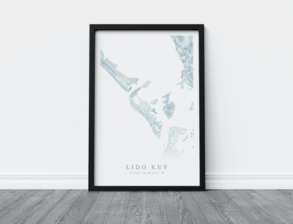 Lido Key Map Print